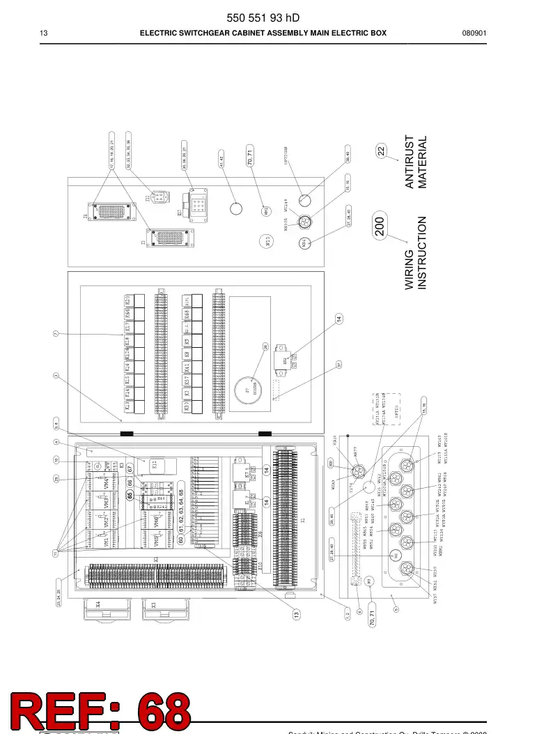 55030948a 550 309 48a Fuse - Sandvik Technical Drawing