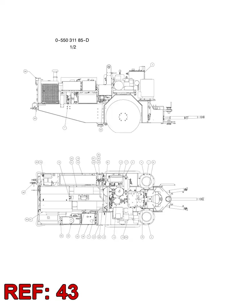 55030953 550 309 53 VALVE ASSEMBLY - Sandvik Technical Drawing