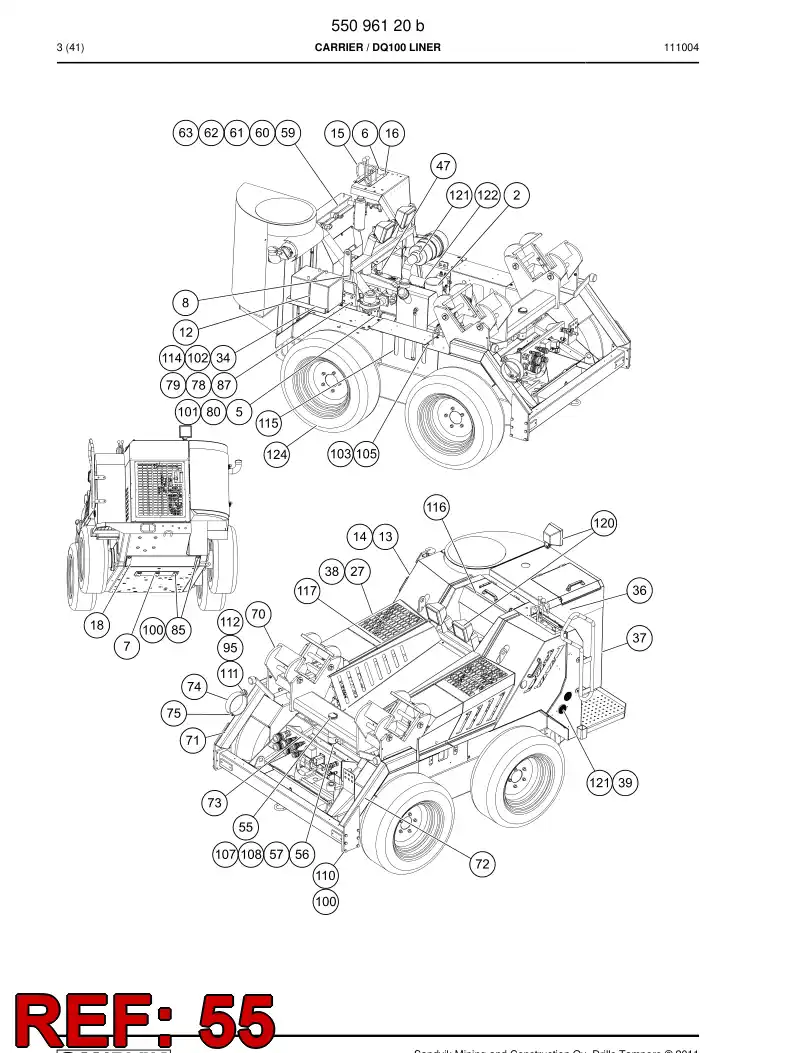 55030960a 550 309 60a Pin - Sandvik Technical Drawing