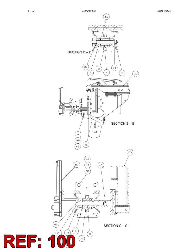 55031010 550 310 10 HOSE SUPPORT ASSEMBLY - Sandvik Technical Drawing