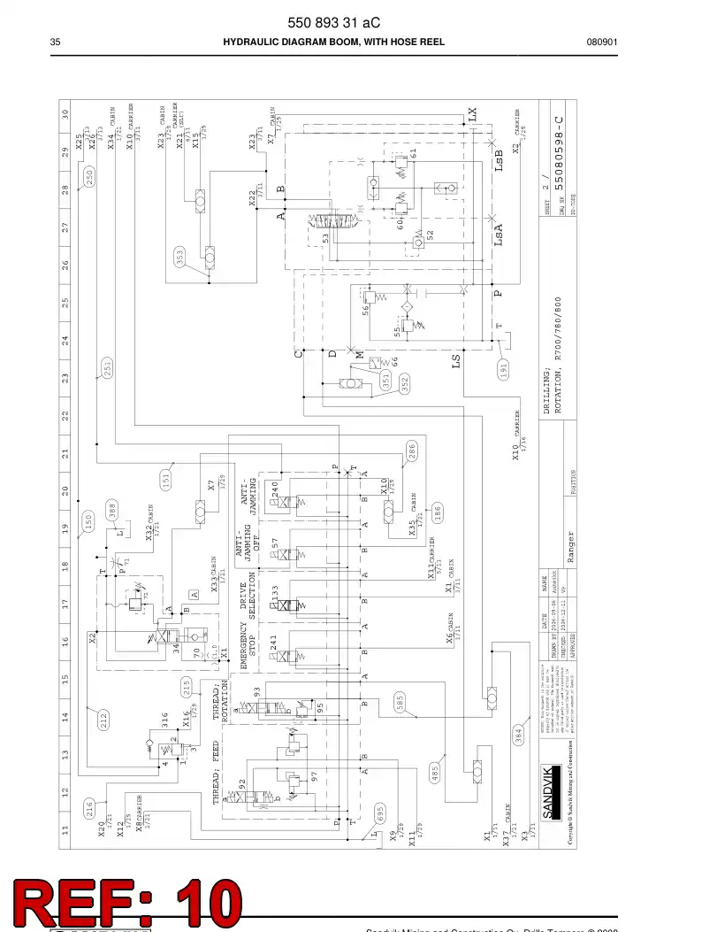 55031017b 550 310 17b Duo terminal - Sandvik Technical Drawing