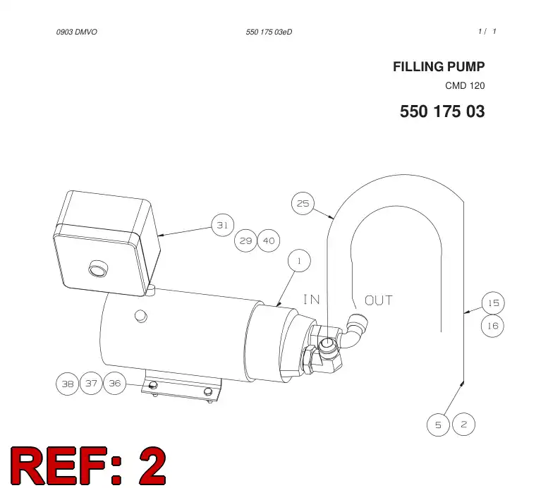 55031034 550 310 34 HYDRAULIC HOSE - Sandvik Technical Drawing