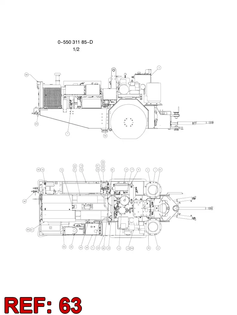 55031161 550 311 61 CABLE HOLDER - Sandvik Technical Drawing