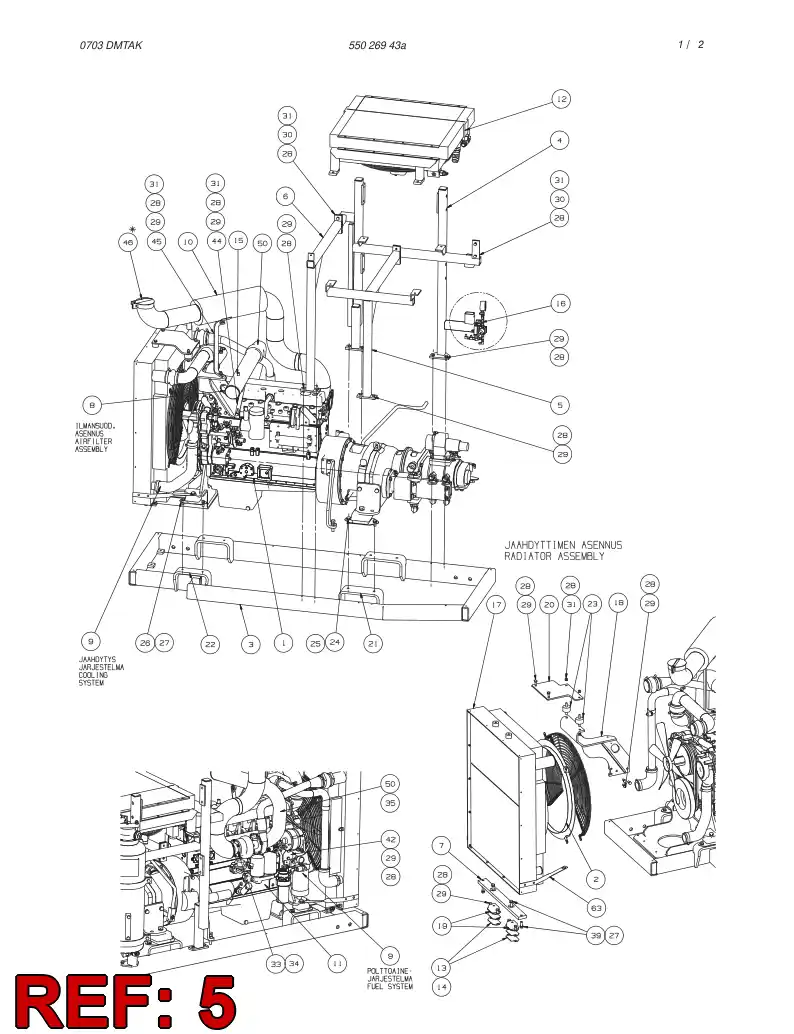 55031195 550 311 95 SUPPORTING BLOCK - Sandvik Technical Drawing