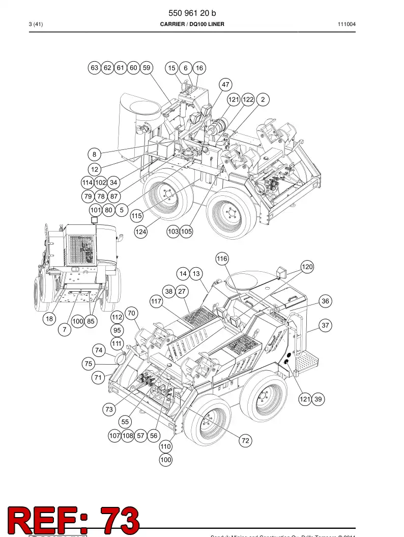 55031199c 550 311 99c Valve assembly - Sandvik Technical Drawing