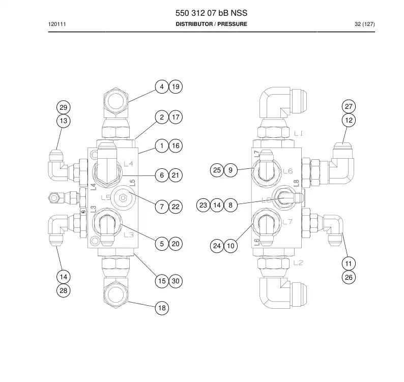 55031207b 550 312 07b DISTRIBUTOR - Sandvik Technical Drawing