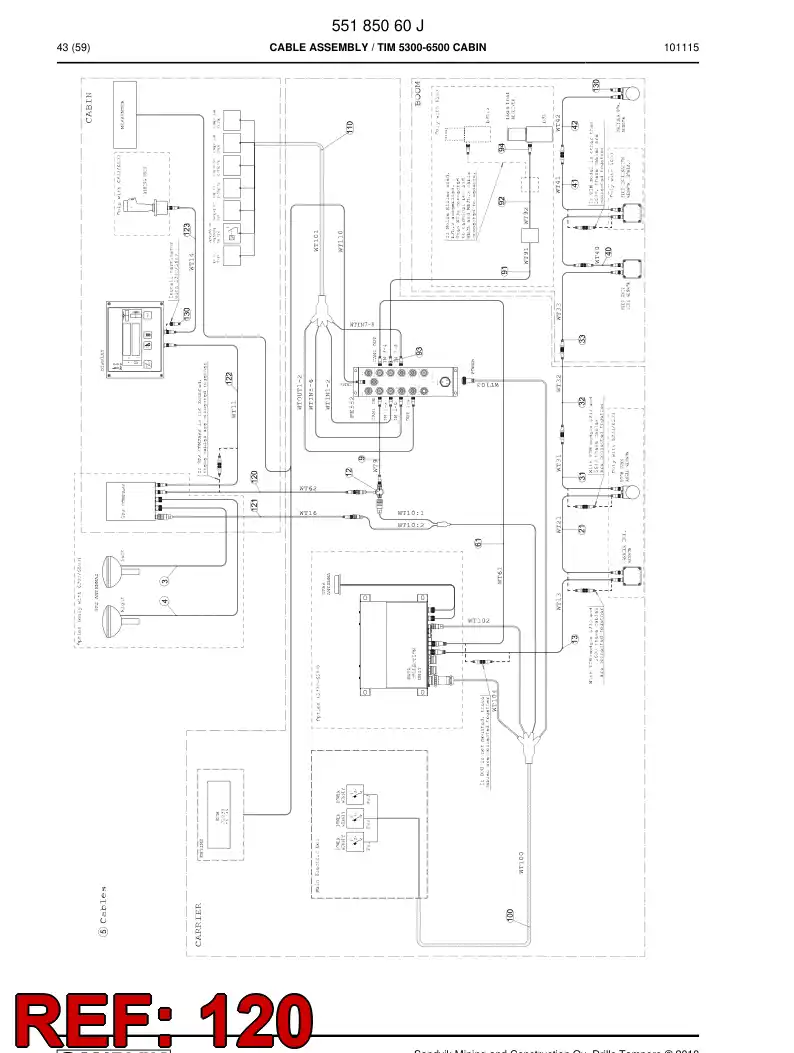55031341a 550 313 41a CABLE, CONECTOR MACHO PRECABLEADO - Sandvik Technical Drawing