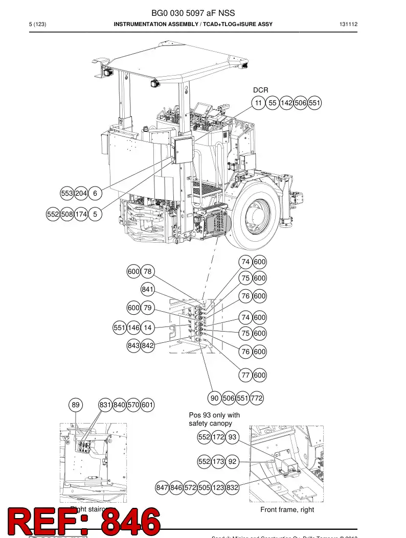 55031342b 550 313 42b CABLE, CONECTOR MACHO PRECABLEADO - Sandvik Technical Drawing