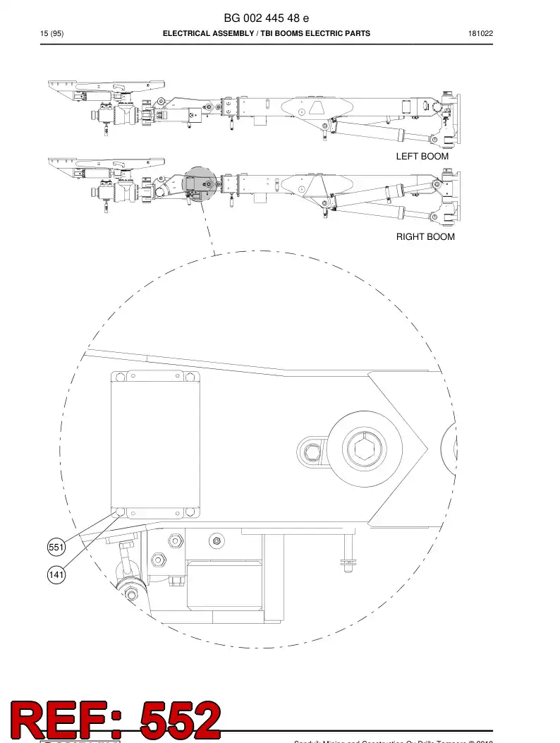 55031350c 550 313 50c CABLE, APANTALLADO - Sandvik Technical Drawing