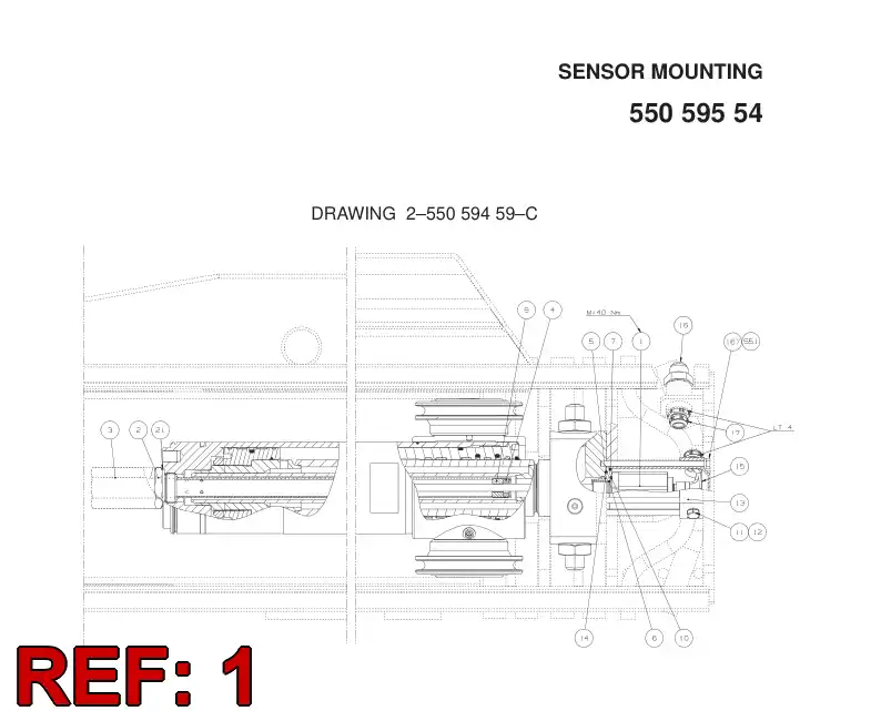 55031391 550 313 91 LINEAR SENSOR - Sandvik Technical Drawing