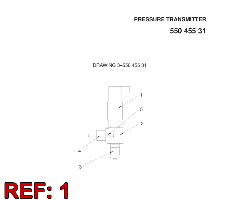 55031398 550 313 98 SENSOR - Sandvik Technical Drawing