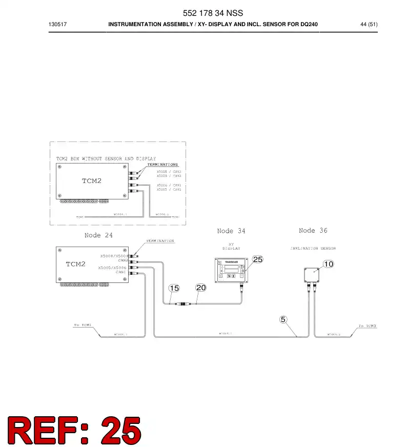 55031441b 550 314 41b Terminal, Operator - Sandvik Technical Drawing