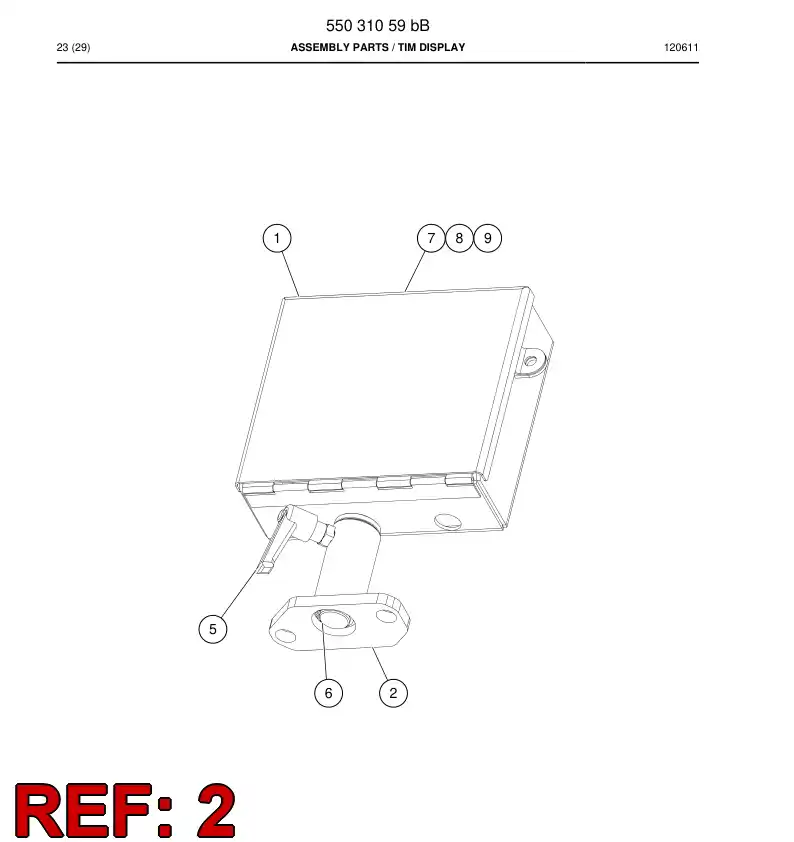 55031595a 550 315 95a BRACKET - Sandvik Technical Drawing
