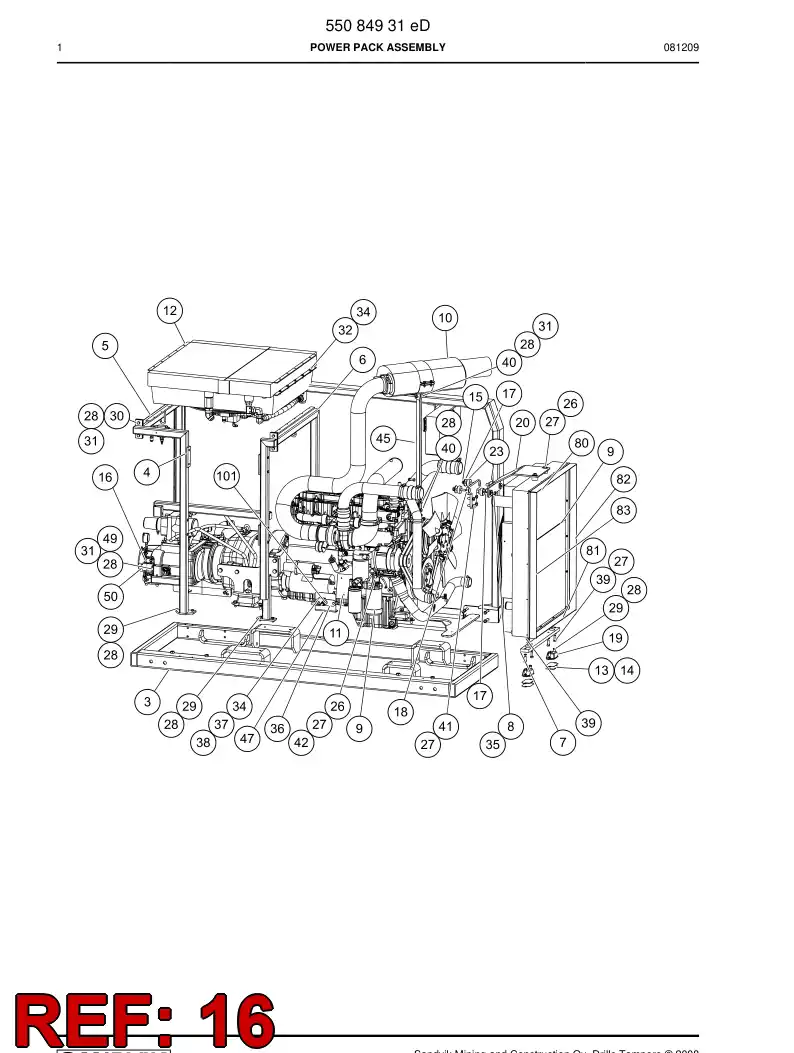 55031604b 550 316 04b Valve assembly - Sandvik Technical Drawing