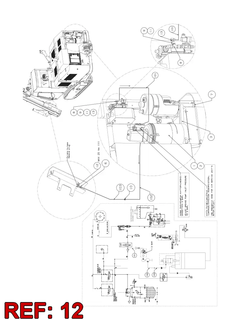 55031616 550 316 16 Adapter, Filling - Sandvik Technical Drawing