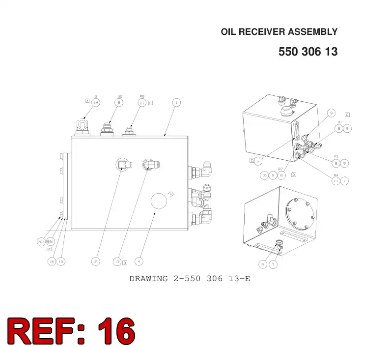 55031661 550 316 61 FLANGE - Sandvik Technical Drawing