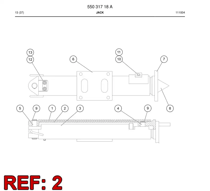 55031720a 550 317 20a INNER TUBE - Sandvik Technical Drawing