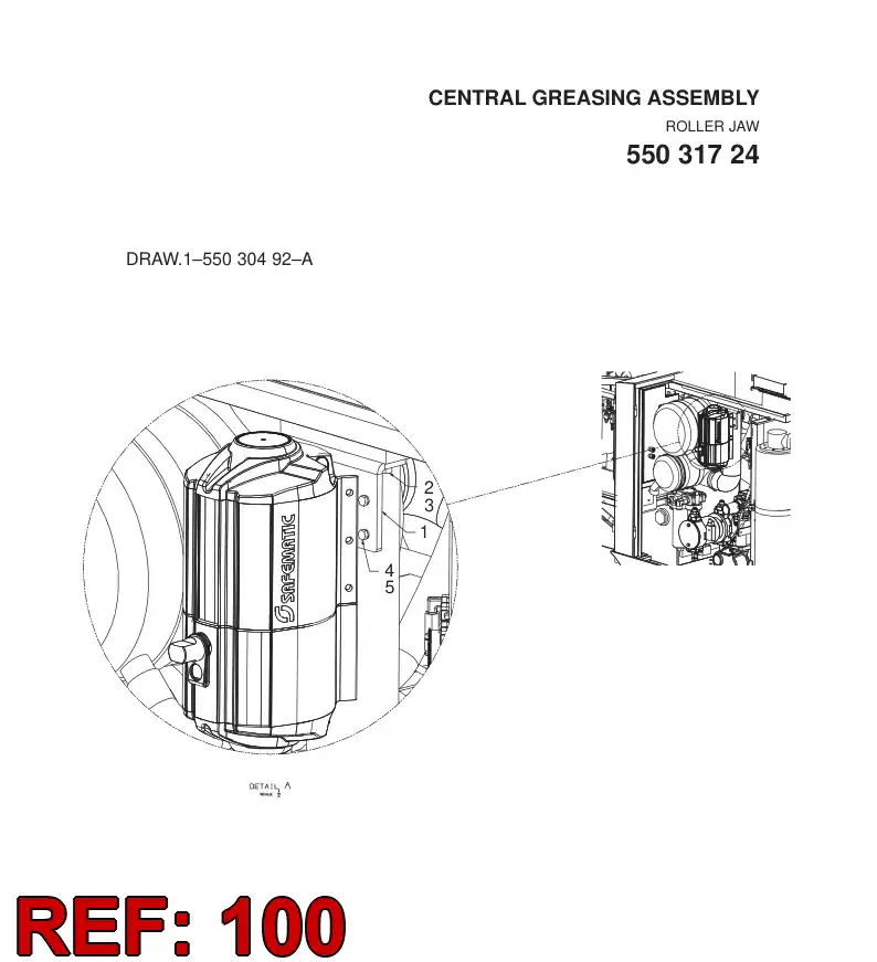 55031751 550 317 51 LUBRICATION DIAGRAM - Sandvik Technical Drawing