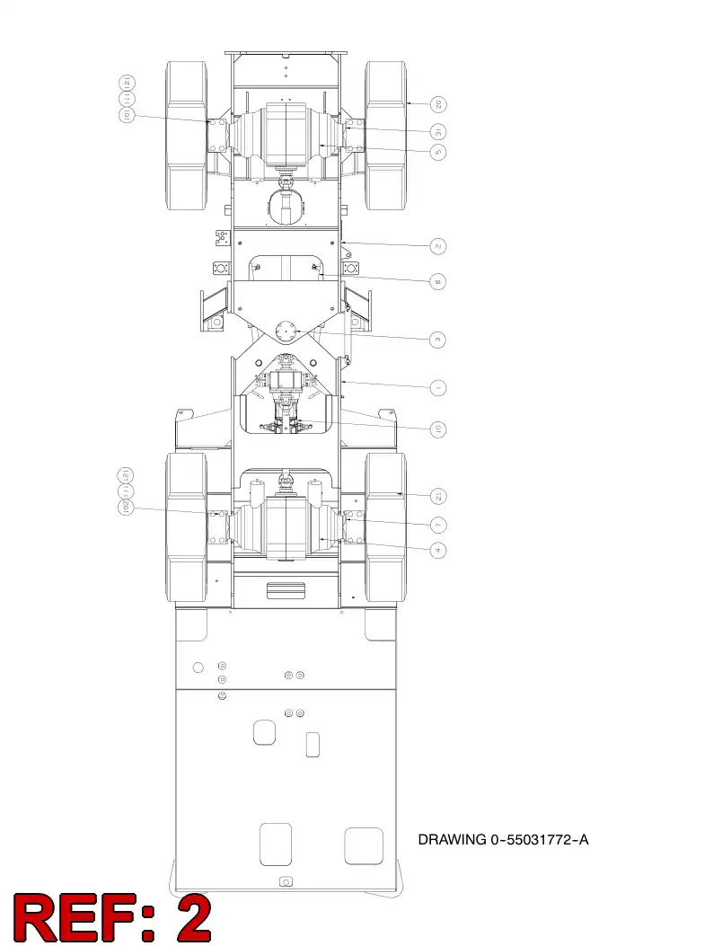 55031818 550 318 18 CARRIER (FRONT) - Sandvik Technical Drawing