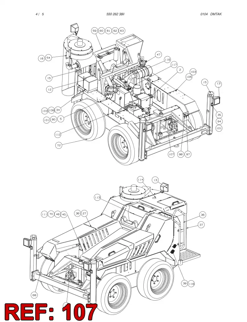 55031904 550 319 04 HOSE ASSEMBLY - Sandvik Technical Drawing