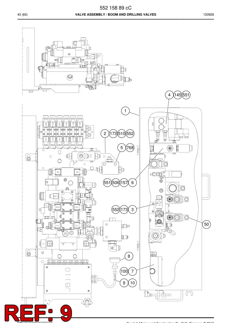 55032175 550 321 75 Hose - Sandvik Technical Drawing