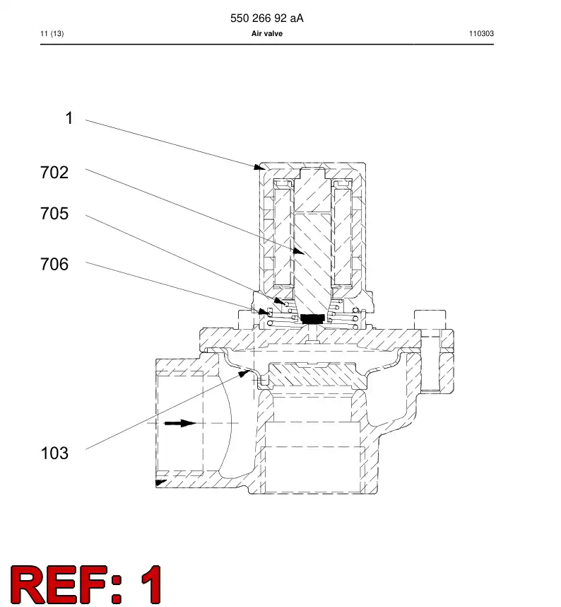 55032187a 550 321 87a Solenoid - Sandvik Technical Drawing