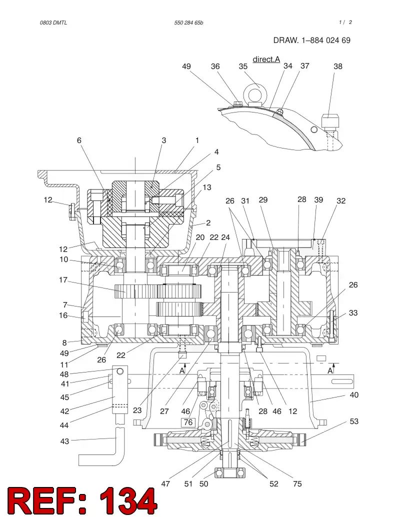 55032207 550 322 07 COVER PLATE - Sandvik Technical Drawing