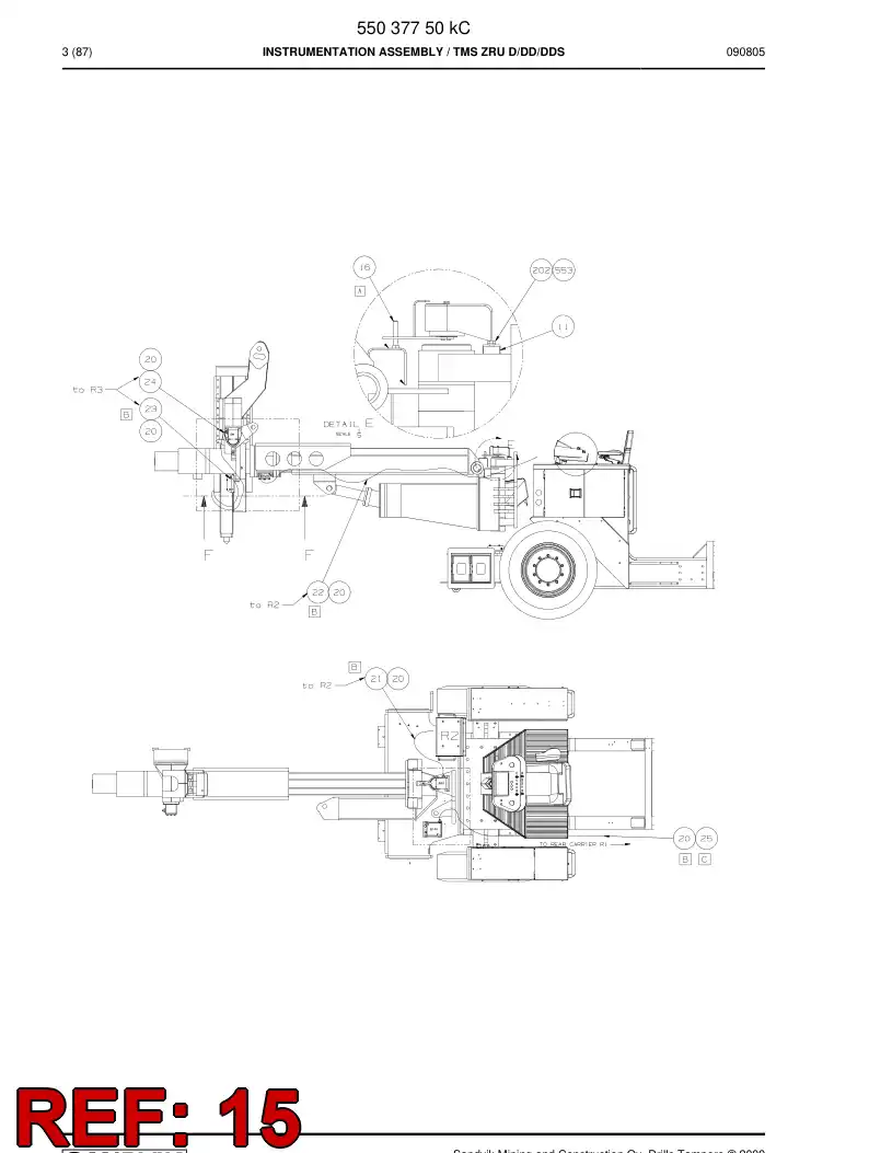 55032209 550 322 09 Support - Sandvik Technical Drawing