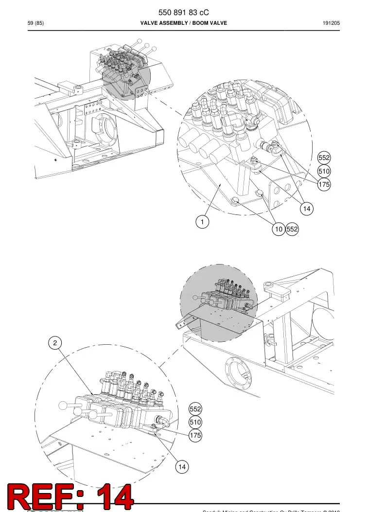 55032518 550 325 18 Plate - Sandvik Technical Drawing