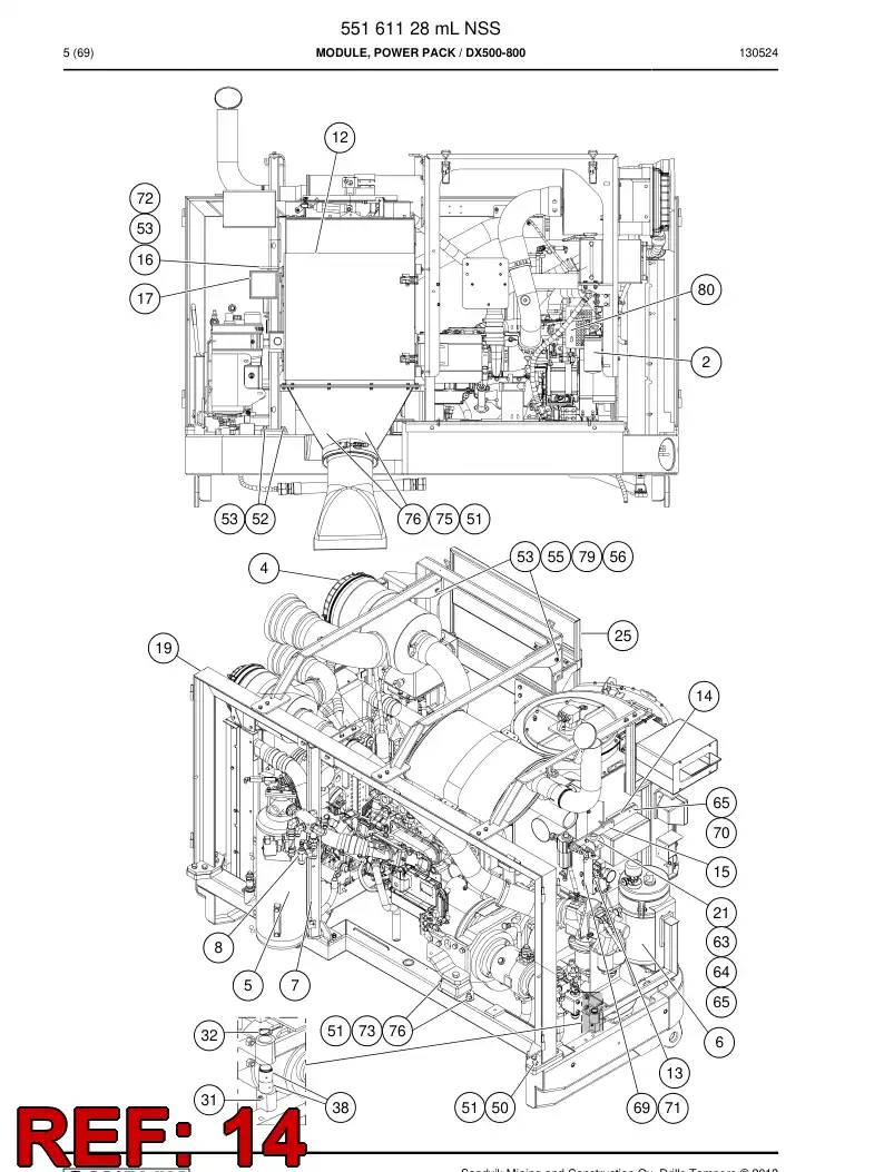55032576b 550 325 76b Plate - Sandvik Technical Drawing