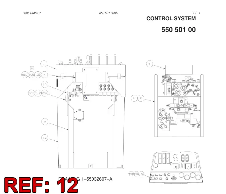 55032597 550 325 97 COVER PLATE - Sandvik Technical Drawing
