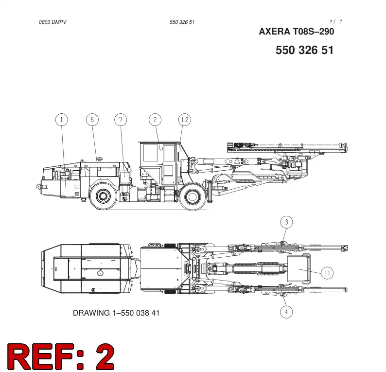 55032645 550 326 45 CARRIER MODULE - Sandvik Technical Drawing