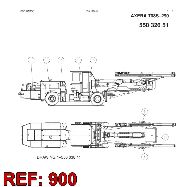 55032650 550 326 50 SEPARATE PARTS - Sandvik Technical Drawing