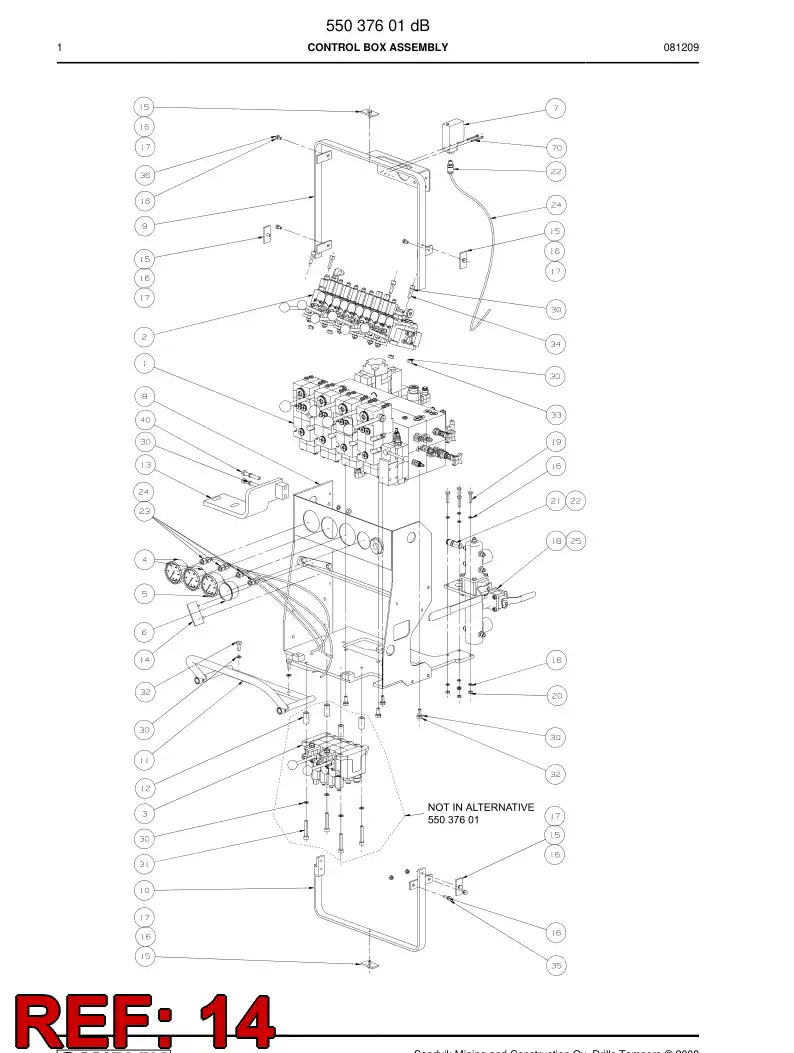 55032692 550 326 92 Lamp - Sandvik Technical Drawing