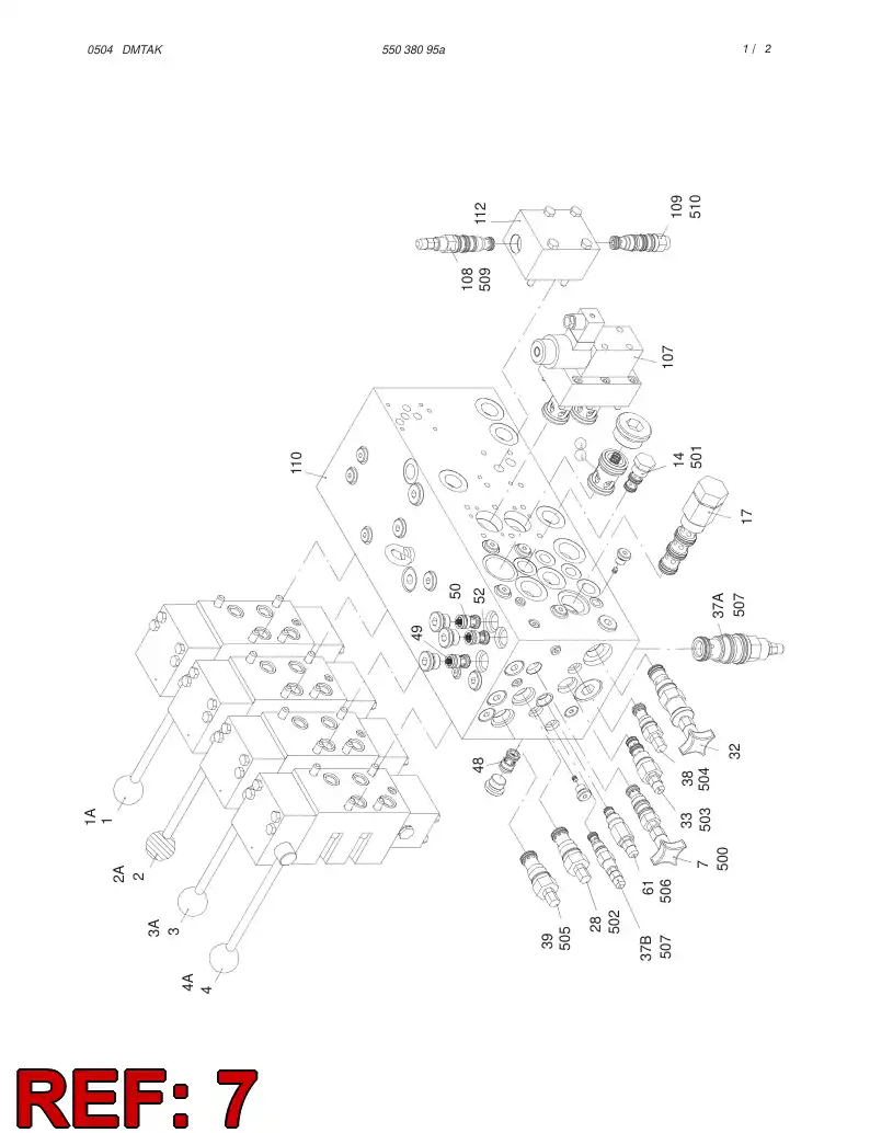 55032733 550 327 33 PRESSURE REDUCING VALVE - Sandvik Technical Drawing