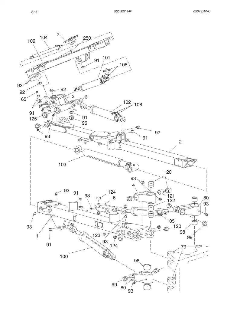 55032734F 550 327 34F BOOM ZB 700 - Sandvik Technical Drawing