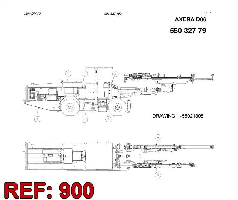 55032778 550 327 78 SEPARATE PARTS - Sandvik Technical Drawing