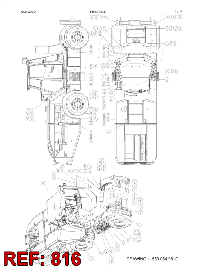 55032945 550 329 45 MOUNTING - Sandvik Technical Drawing
