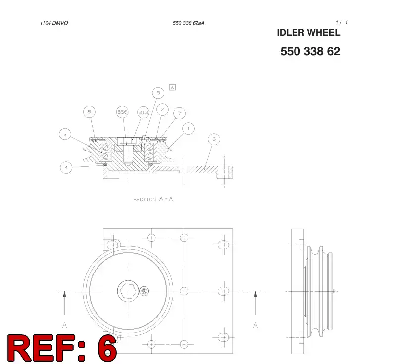55033042 550 330 42 PLATE - Sandvik Technical Drawing