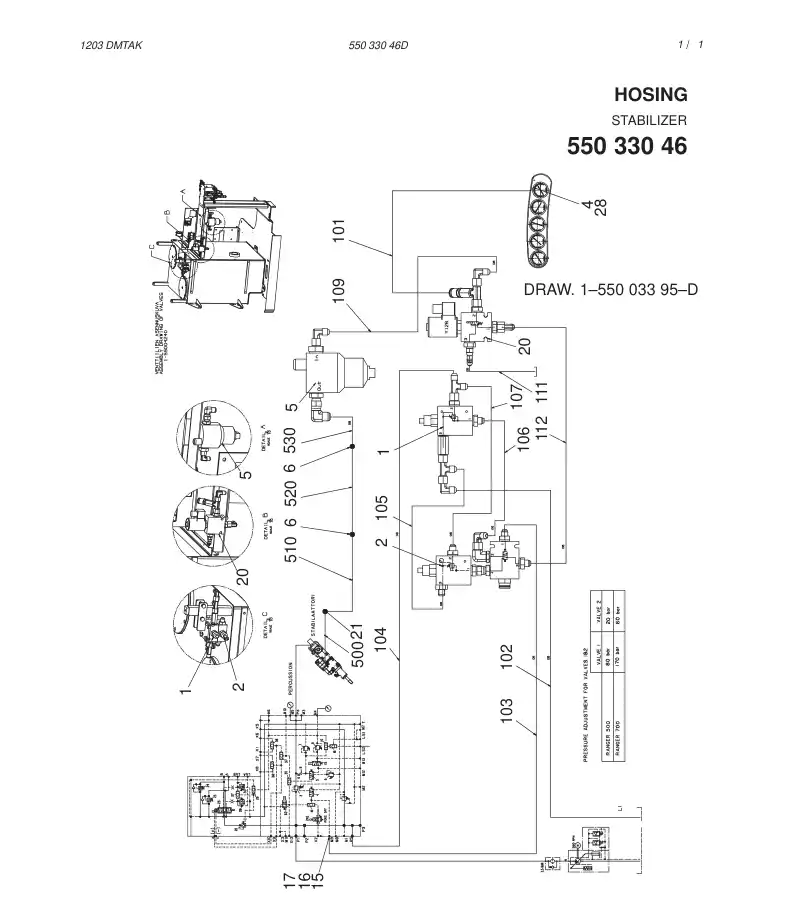 55033046D 550 330 46D HOSING,STABILIZER (1-550 468 0 - Sandvik Technical Drawing