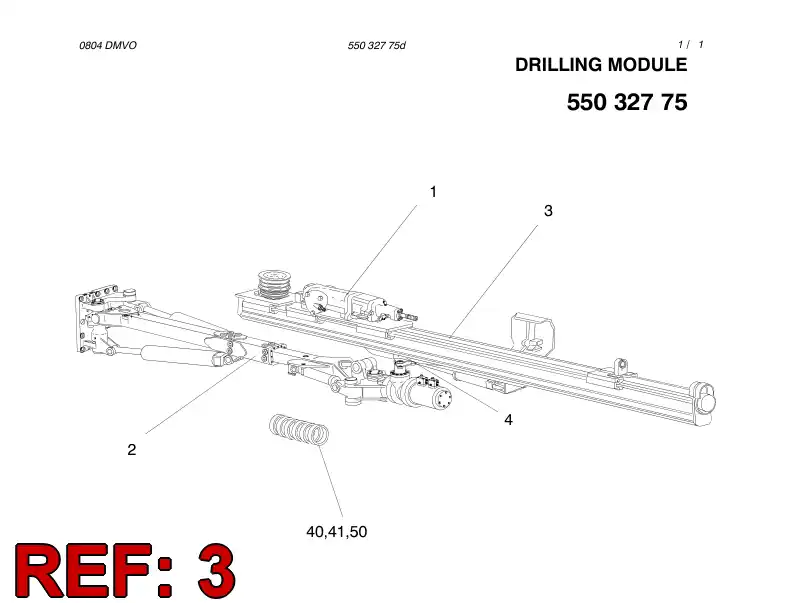 55033081 550 330 81 EXTENSION FEED - Sandvik Technical Drawing