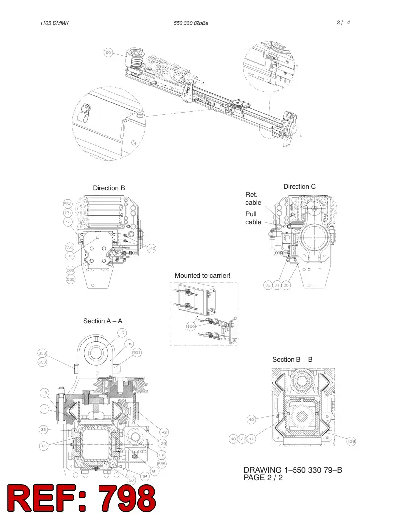 55033097 550 330 97 STEEL PARTS KIT - Sandvik Technical Drawing