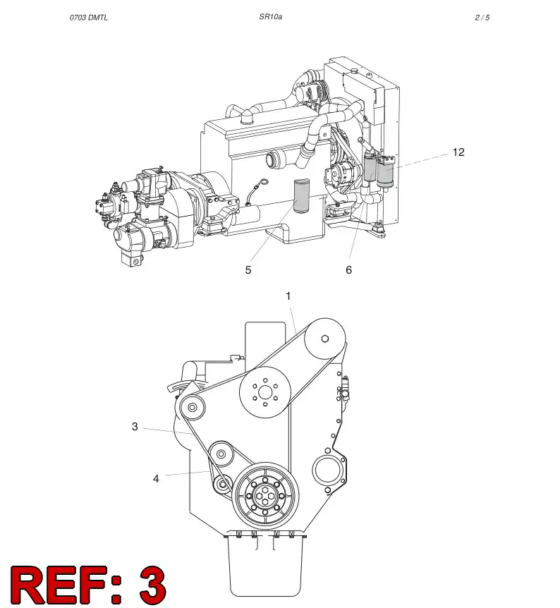 55033134 550 331 34 VEE-BELT SET - Sandvik Technical Drawing