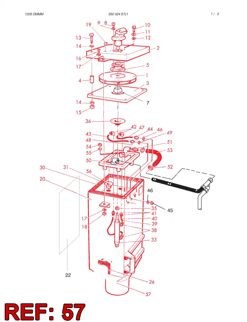 55033201 550 332 01 Intake pipe - Sandvik Technical Drawing