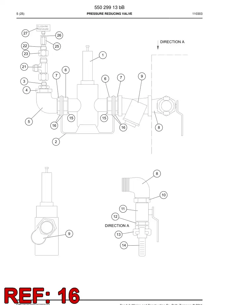 55033310 550 333 10 Washer - Sandvik Technical Drawing