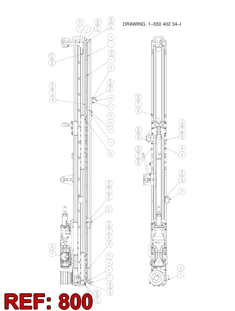 55033478 550 334 78 SEAL KIT - Sandvik Technical Drawing