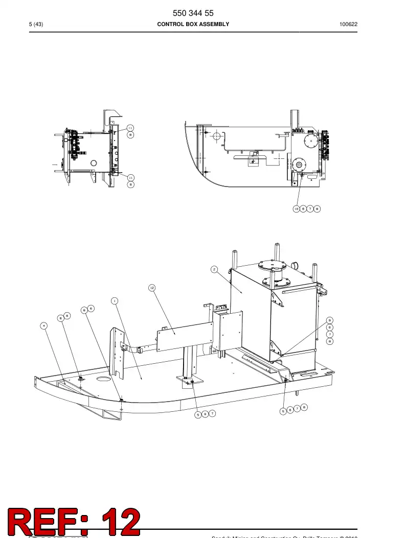 55033785 550 337 85 Bracket - Sandvik Technical Drawing