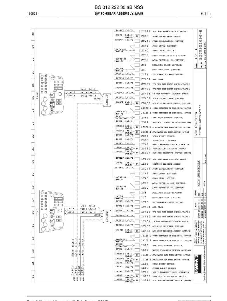 55033843f 550 338 43f Transformer, Low Voltage - Sandvik Technical Drawing