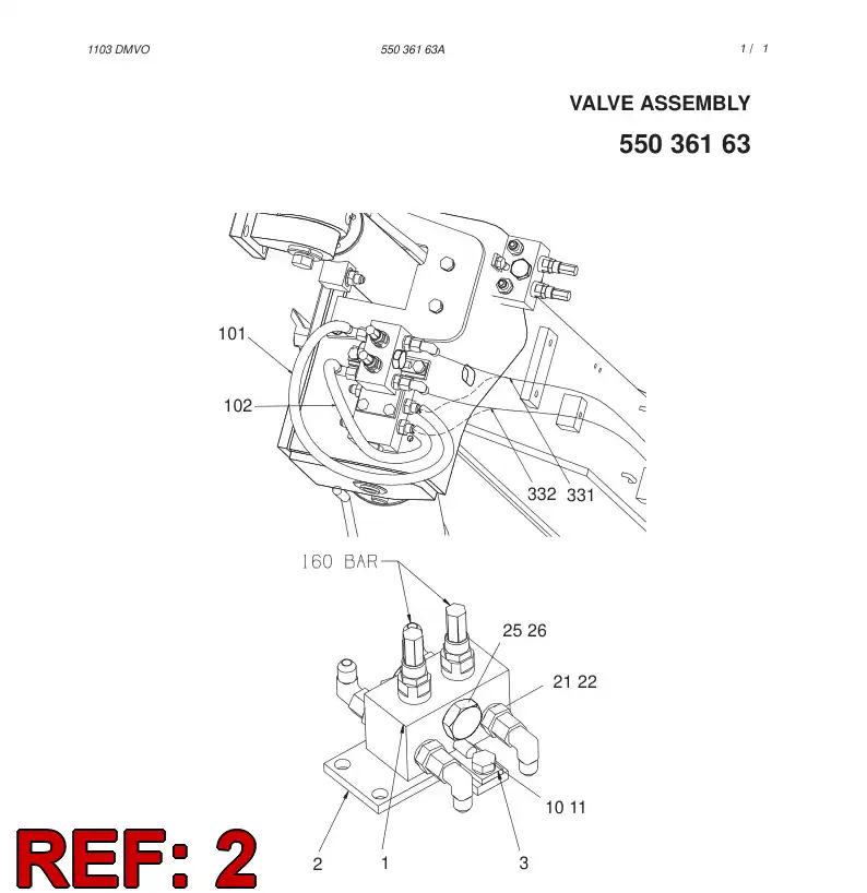 55033937 550 339 37 SUPPORTING BLOCK - Sandvik Technical Drawing