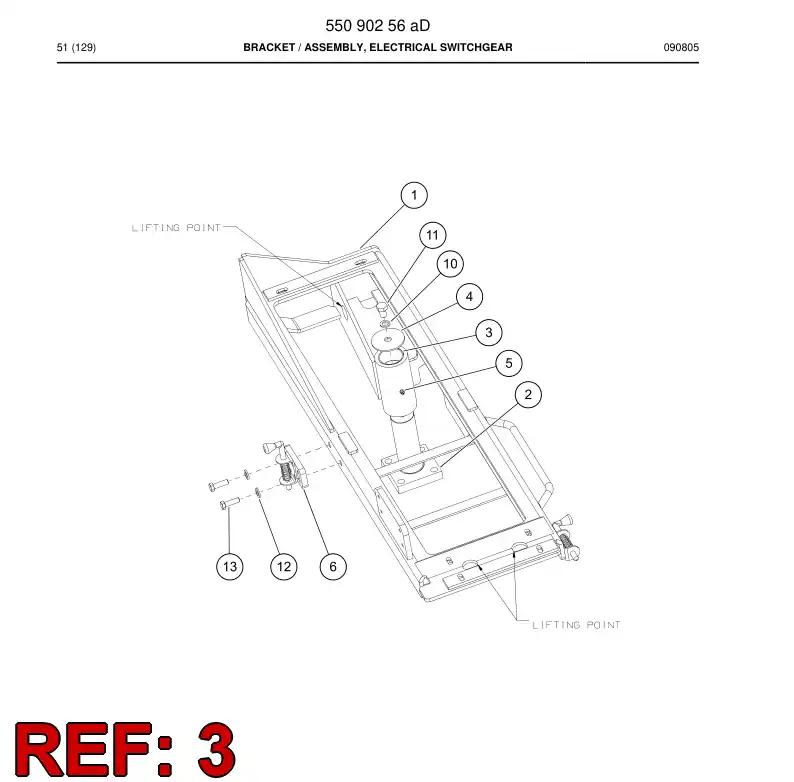 55033958 550 339 58 Bearing bushing - Sandvik Technical Drawing